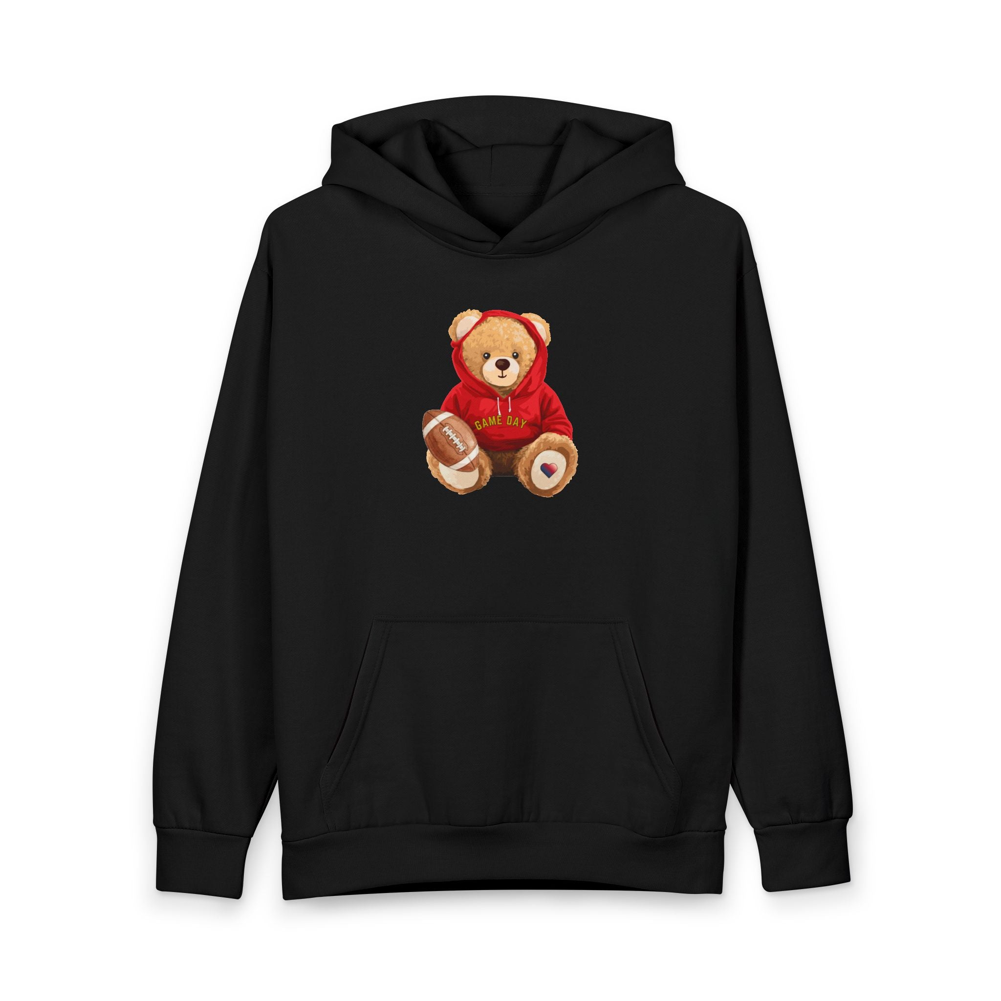 Game Day Bae Bear Urban Pullover Hoodie | Football Teddy Bear | San Francisco Gift | Bay Area Vibes & Sports Collection | Bae Bear Collection | MMLoveBrand
