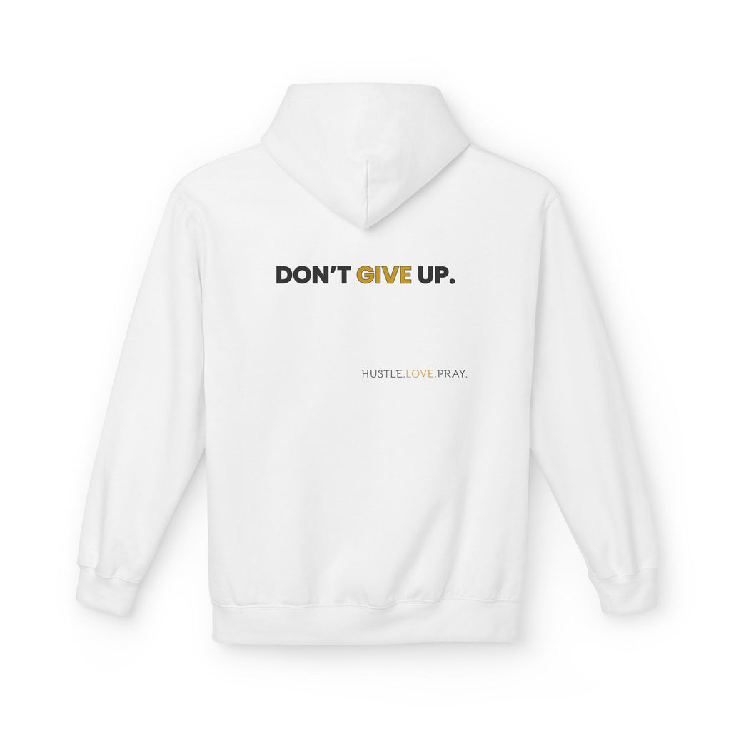 Don't Give Up Soft Style Hoodie | Christian Faith Apparel | Hustle. Love. Pray. | Prayer Hoodie | Don't Give Up Collection | MMLoveBrand