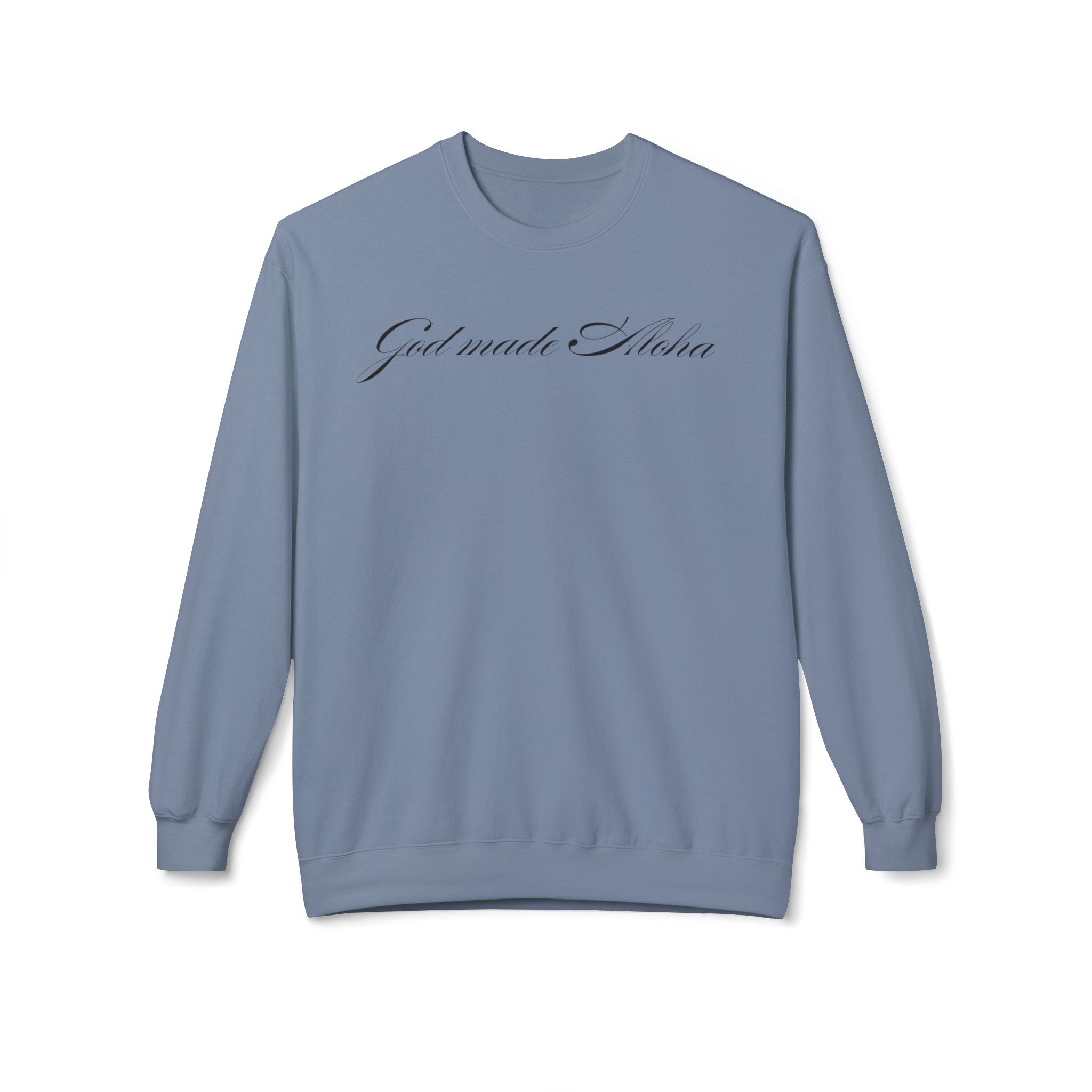 God made Aloha Soft Style Fleece Crewneck Sweatshirt | Christian Faith Apparel | Aloha Street Club Collection | MMLoveBrand