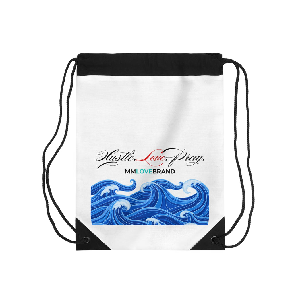 Aloha and Waves Drawstring Bag | Christian Faith Apparel | Aloha Prayer Bag | Hustle Love Pray | Aloha Street Club Collection | MMLoveBrand