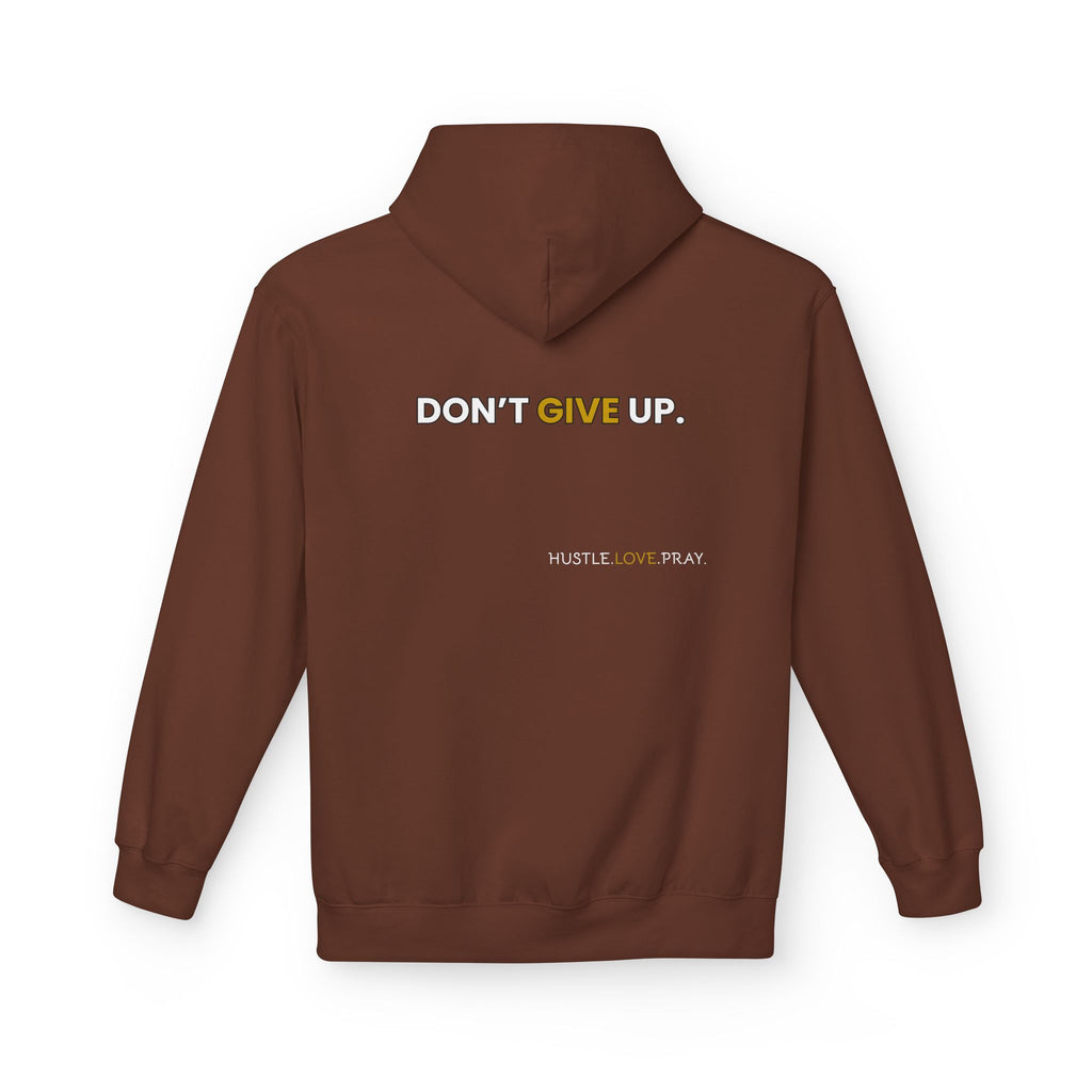 Don't Give Up Soft Style Hoodie | Christian Faith Apparel | Hustle. Love. Pray. | Prayer Hoodie | Don't Give Up Collection | MMLoveBrand