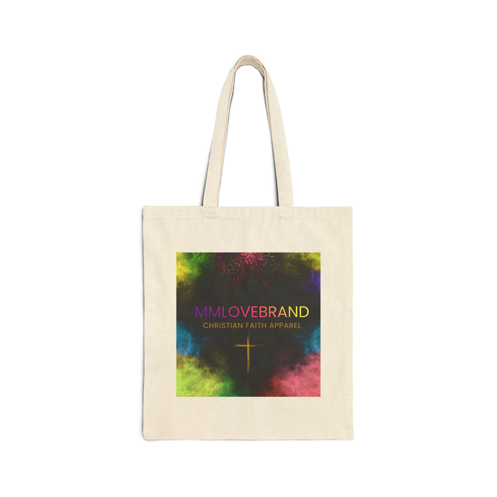 Mission in the Midnight Sky Cotton Canvas Tote Bag | Christian Faith Collection | Hustle Love Pray | Don't Give Up Collection | MMLoveBrand