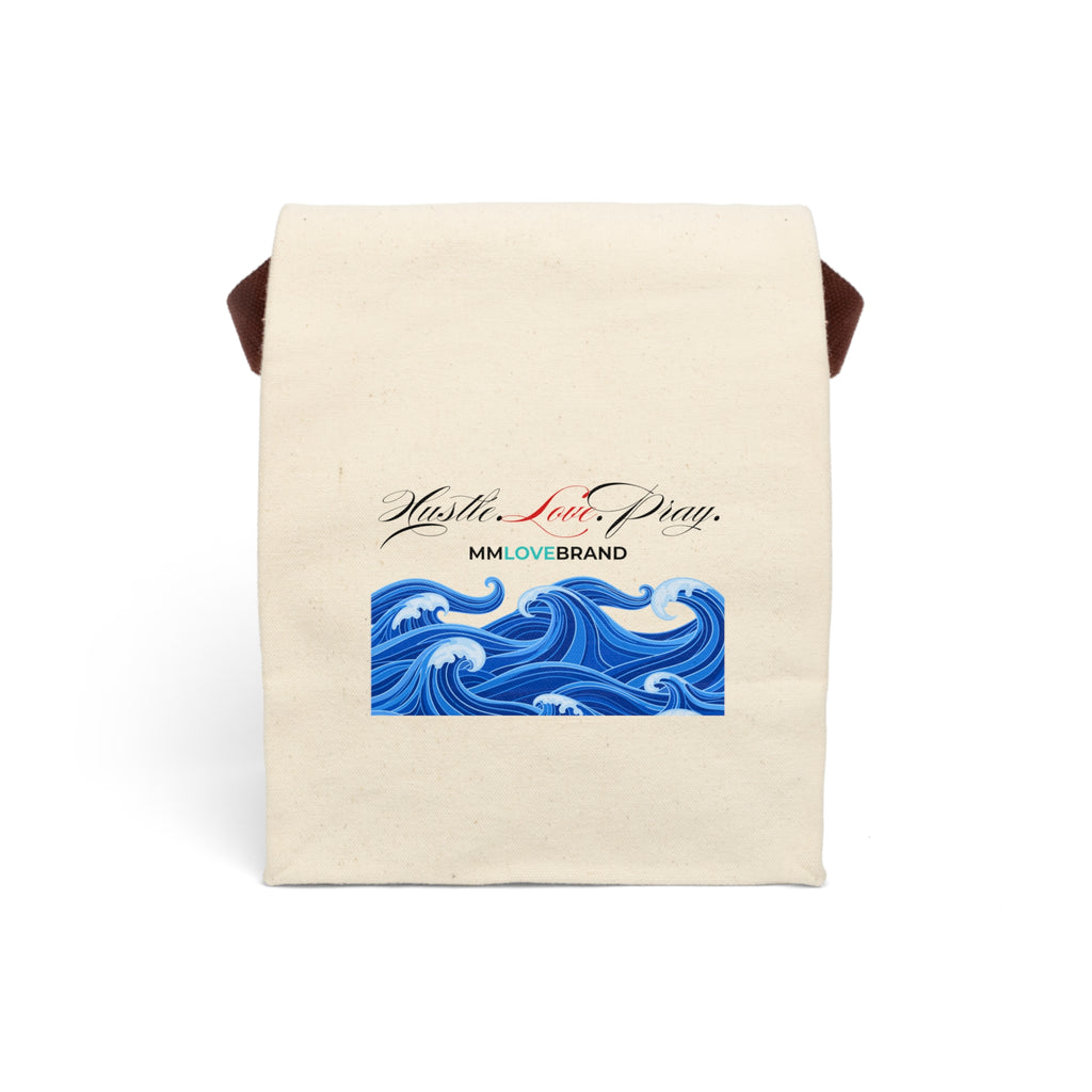 Hustle. Love. Pray. Canvas Lunch Bag With Strap | Aloha Collection | MMLoveBrand