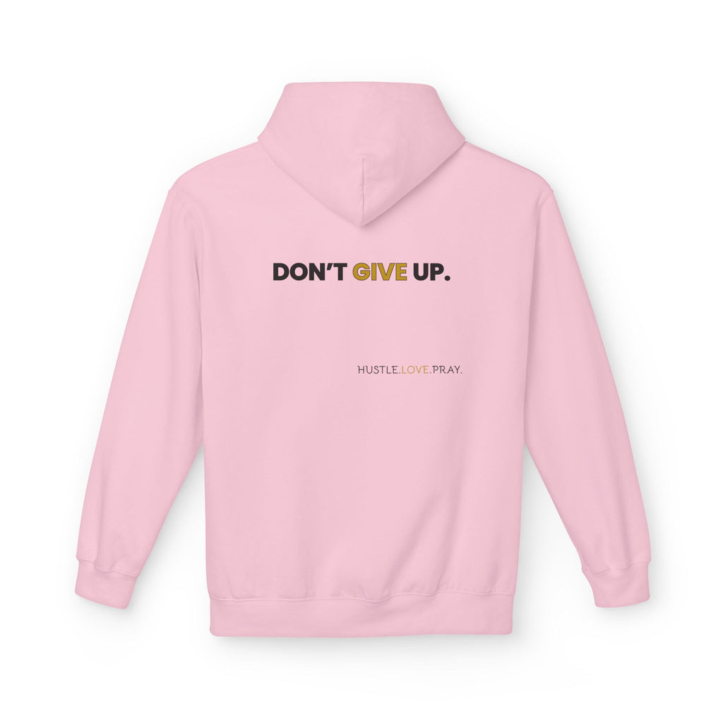 Don't Give Up Soft Style Hoodie | Christian Faith Apparel | Hustle. Love. Pray. | Prayer Hoodie | Don't Give Up Collection | MMLoveBrand