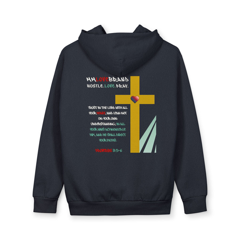 Don't Give Up Cross Urban Pullover Hoodie | Christian Faith Apparel | Prayer Hoodie | Hustle Love Pray | Don't Give Up Collection | MMLoveBrand