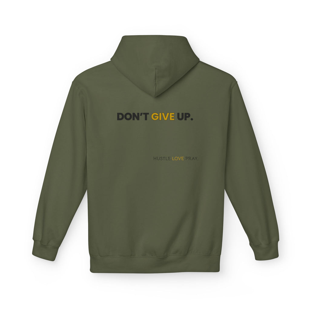 Don't Give Up Soft Style Hoodie | Christian Faith Apparel | Hustle. Love. Pray. | Prayer Hoodie | Don't Give Up Collection | MMLoveBrand