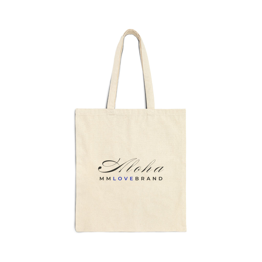 Aloha and Waves Cotton Canvas Tote Bag | Hustle Love Pray | Christian Faith Apparel | Aloha Collection | MMLoveBrand