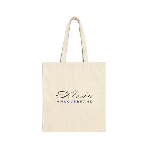Aloha and Waves Cotton Canvas Tote Bag | Hustle Love Pray | Christian Faith Apparel | Aloha Collection | MMLoveBrand