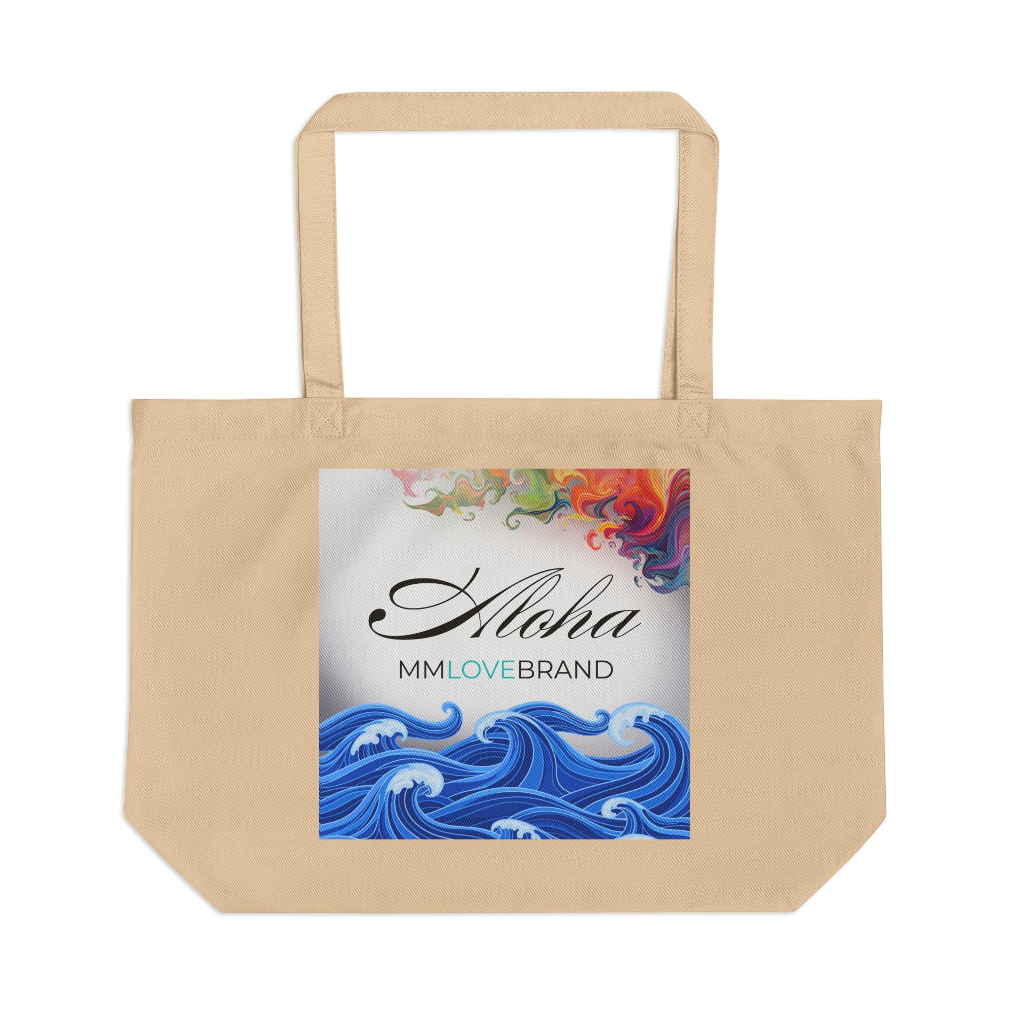 Aloha Large Eco Tote | Ke Aloha Ana 'Ole Tote Bag | Hawaii Cotton Bag | Tote Bag Collection | Aloha Street Club Collection | MMLoveBrand