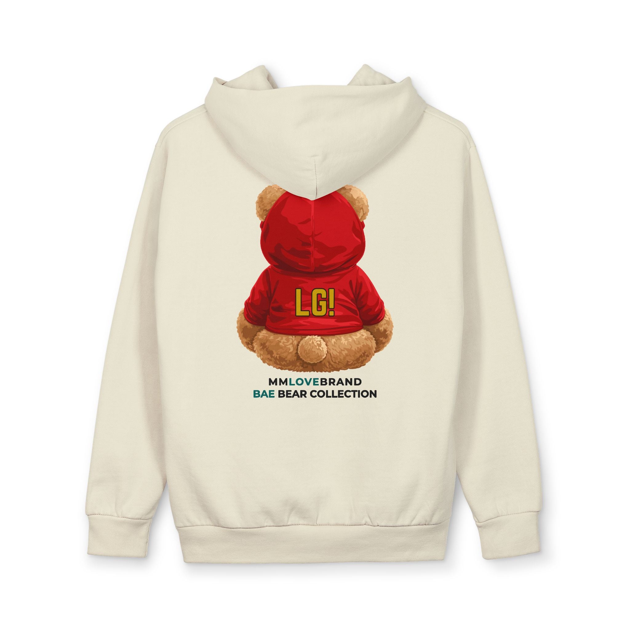 Game Day Bae Bear Urban Pullover Hoodie | Football Teddy Bear | San Francisco Gift | Bay Area Vibes & Sports Collection | Bae Bear Collection | MMLoveBrand