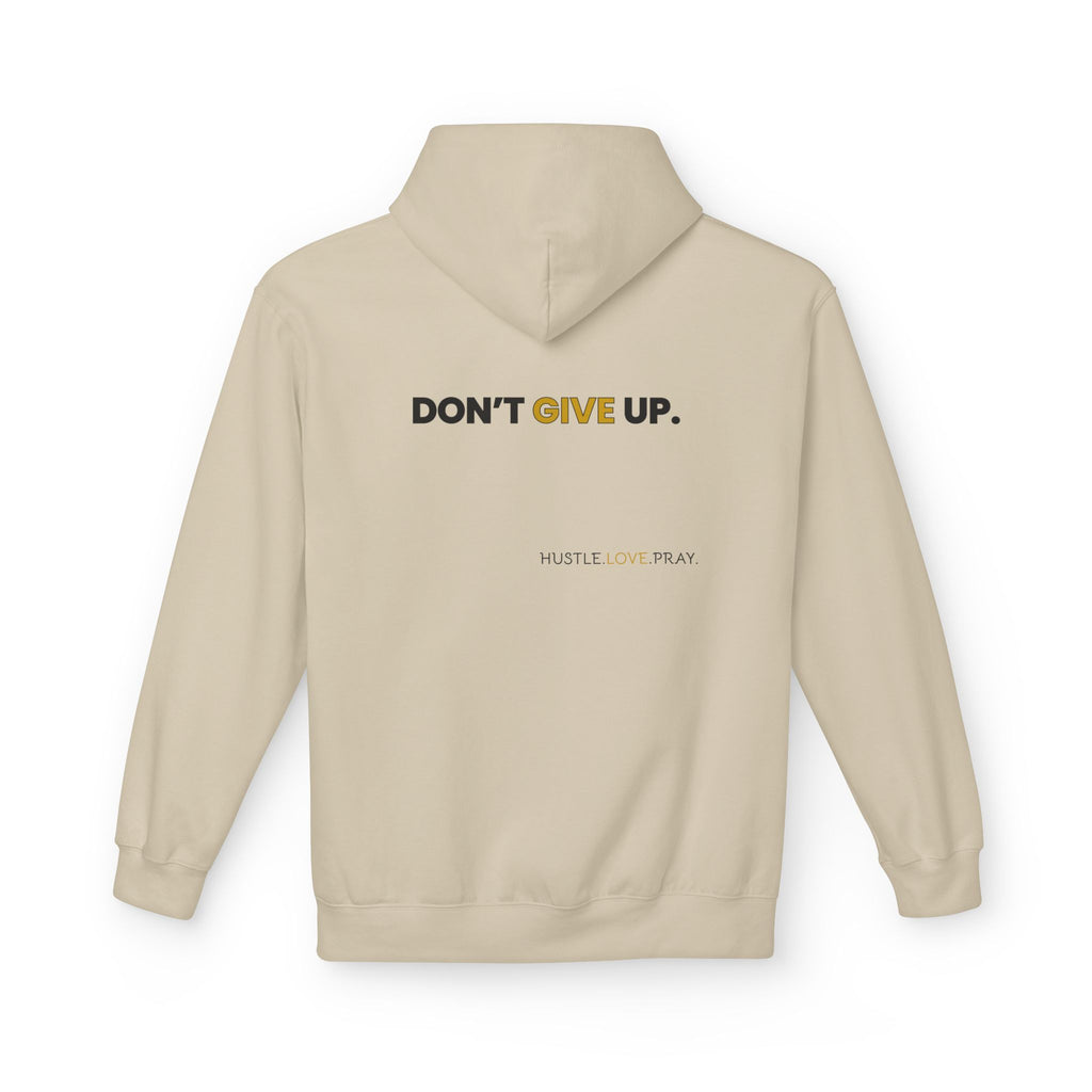 Don't Give Up Soft Style Hoodie | Christian Faith Apparel | Hustle. Love. Pray. | Prayer Hoodie | Don't Give Up Collection | MMLoveBrand