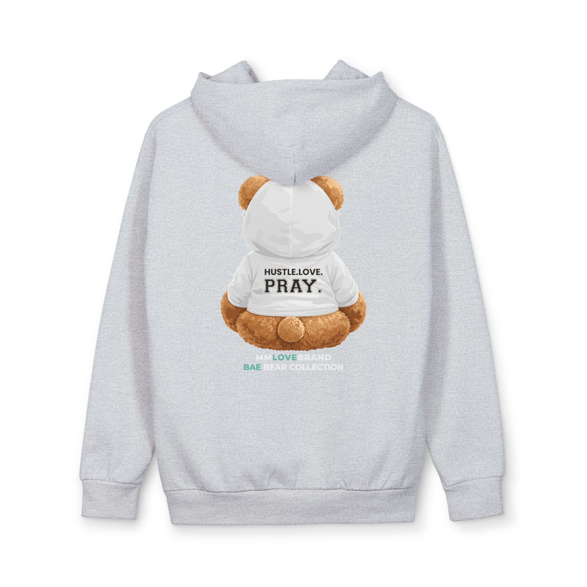 Don't Give Up Bae Bear Urban Pullover Hoodie | Christian Faith Apparel | Hustle Love Pray | Don't Give Up Collection | Bae Bear Collection | MMLoveBrand