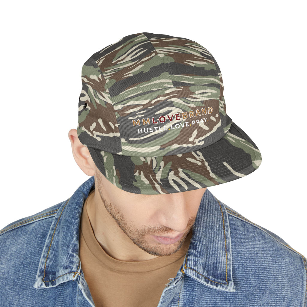 Hustle Love Pray 5 Panel Cap (Embroidery)| Bay Area Vibes & Sports Collection | Don't Give Up Collection | MMLoveBrand