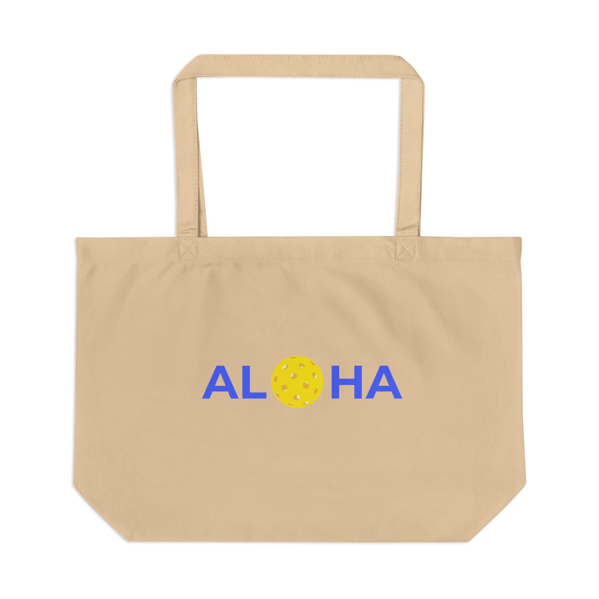 Aloha Pickleballer Large Eco Tote | Rally Rascal Tote Bag | Aloha Tote Bag | Pickleball Gift | MMLovebrand