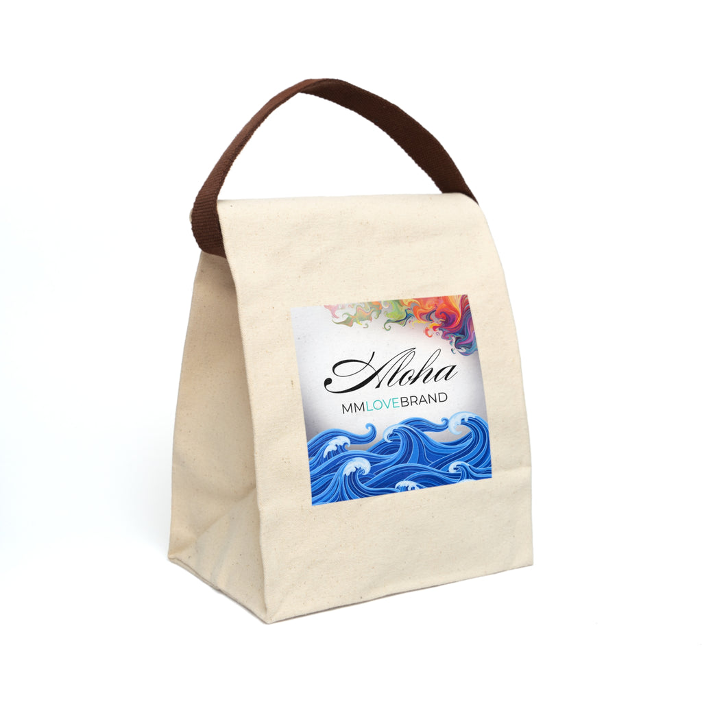 Aloha Canvas Lunch Bag With Strap | Aloha Collection | MMLoveBrand