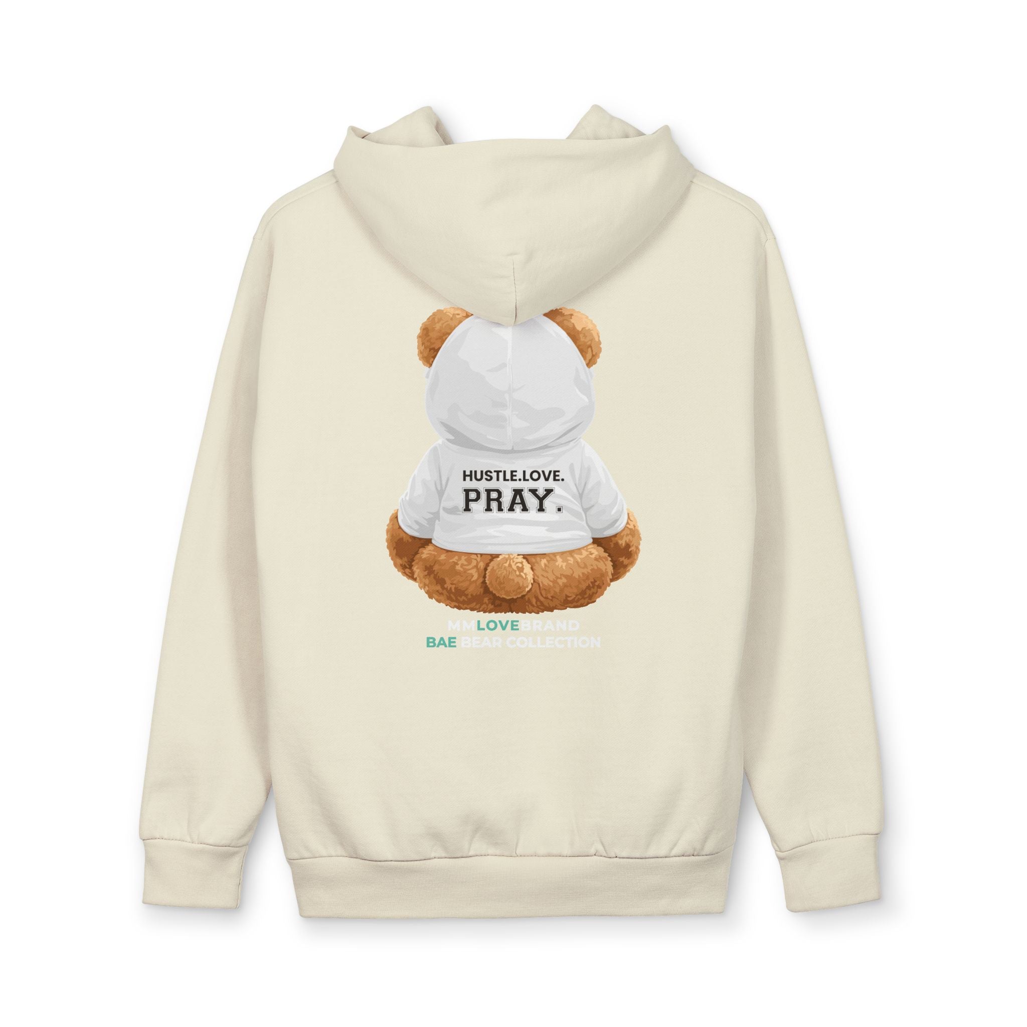 Don't Give Up Bae Bear Urban Pullover Hoodie | Christian Faith Apparel | Hustle Love Pray | Don't Give Up Collection | Bae Bear Collection | MMLoveBrand
