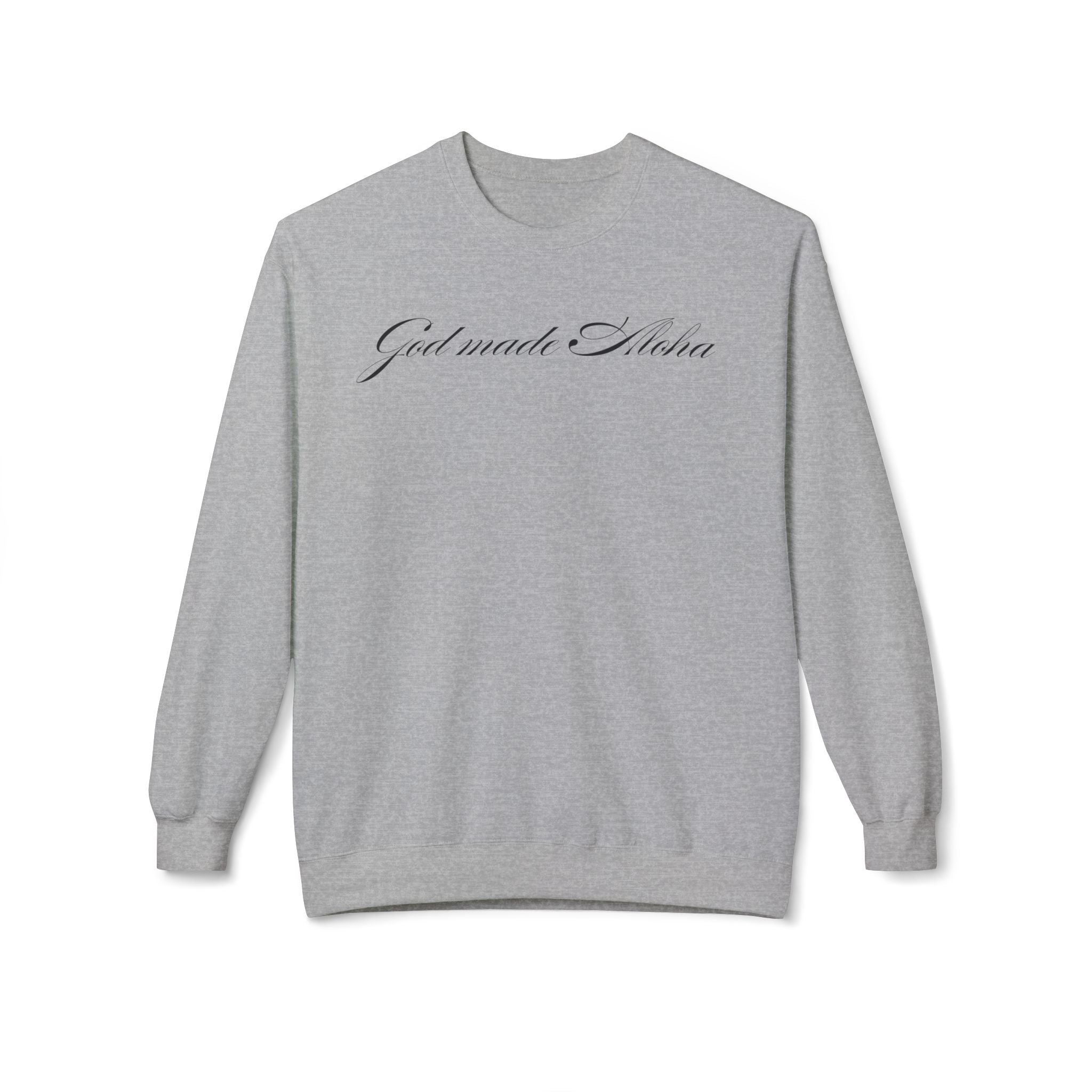 God made Aloha Soft Style Fleece Crewneck Sweatshirt | Christian Faith Apparel | Aloha Street Club Collection | MMLoveBrand