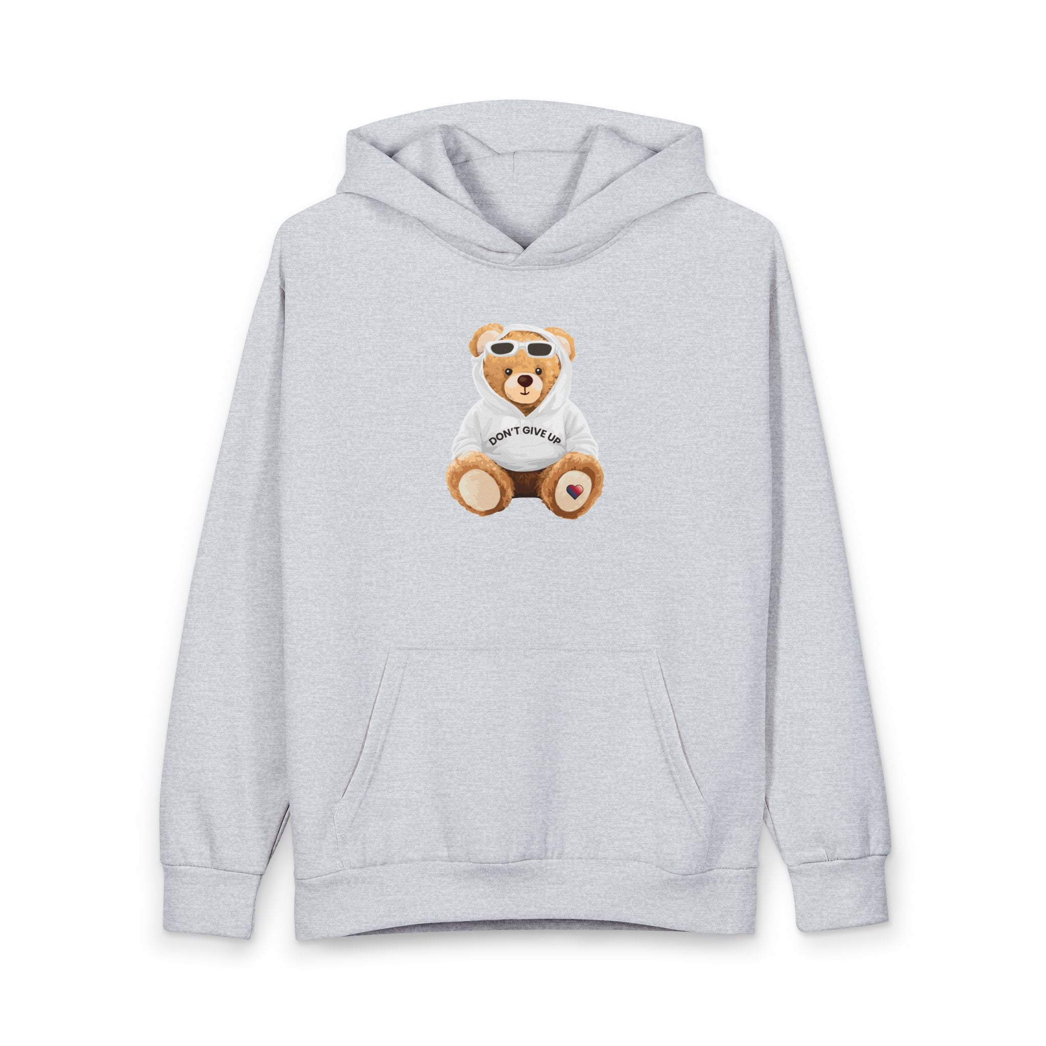 Don't Give Up Bae Bear Urban Pullover Hoodie | Christian Faith Apparel | Hustle Love Pray | Don't Give Up Collection | Bae Bear Collection | MMLoveBrand