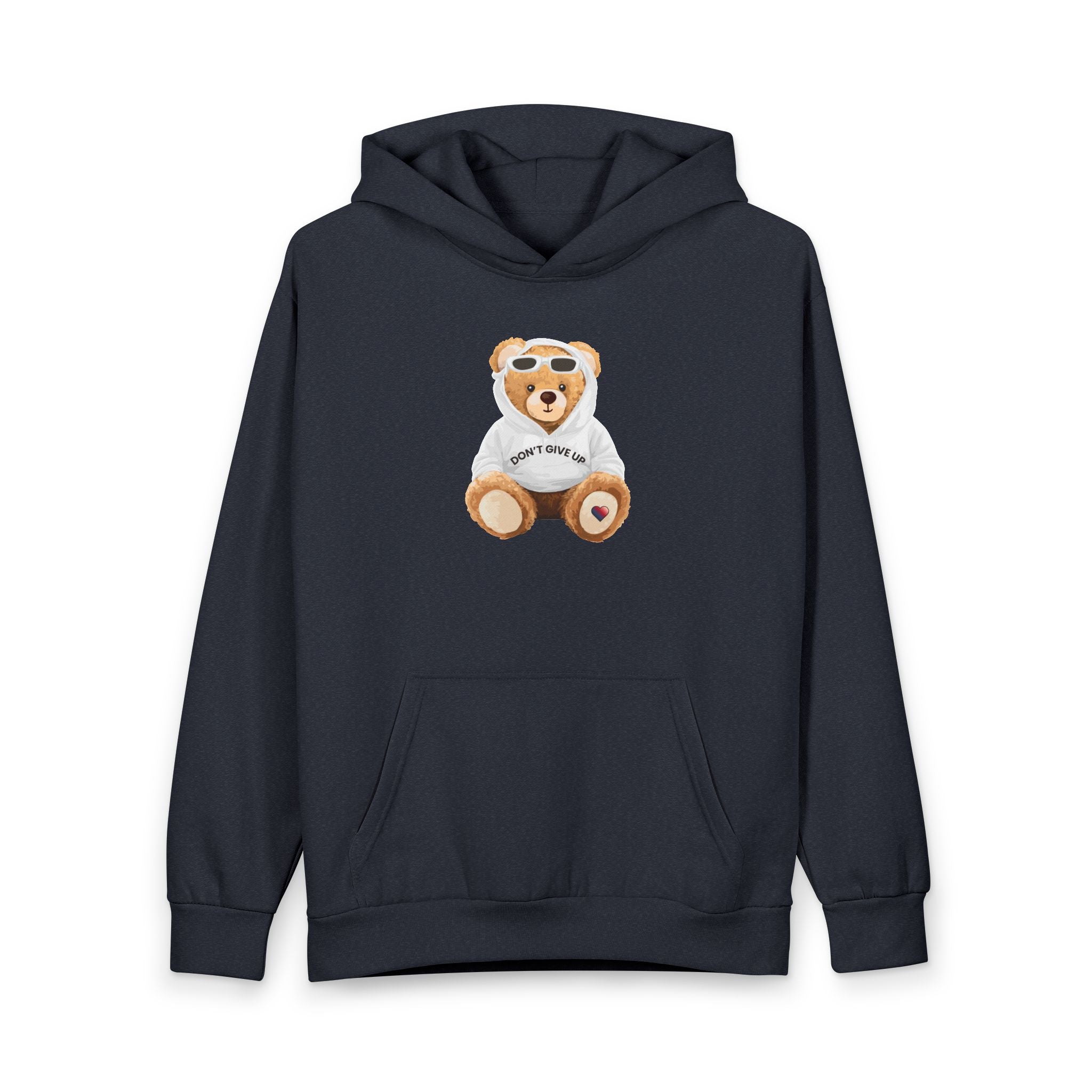 Don't Give Up Bae Bear Urban Pullover Hoodie | Christian Faith Apparel | Hustle Love Pray | Don't Give Up Collection | Bae Bear Collection | MMLoveBrand
