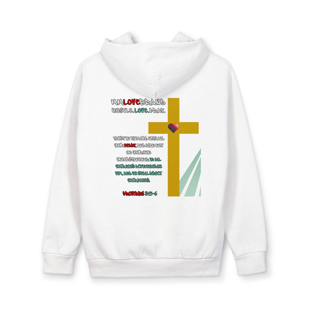 Don't Give Up Cross Urban Pullover Hoodie | Christian Faith Apparel | Prayer Hoodie | Hustle Love Pray | Don't Give Up Collection | MMLoveBrand