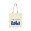 Aloha and Waves Cotton Canvas Tote Bag | Hustle Love Pray | Christian Faith Apparel | Aloha Collection | MMLoveBrand