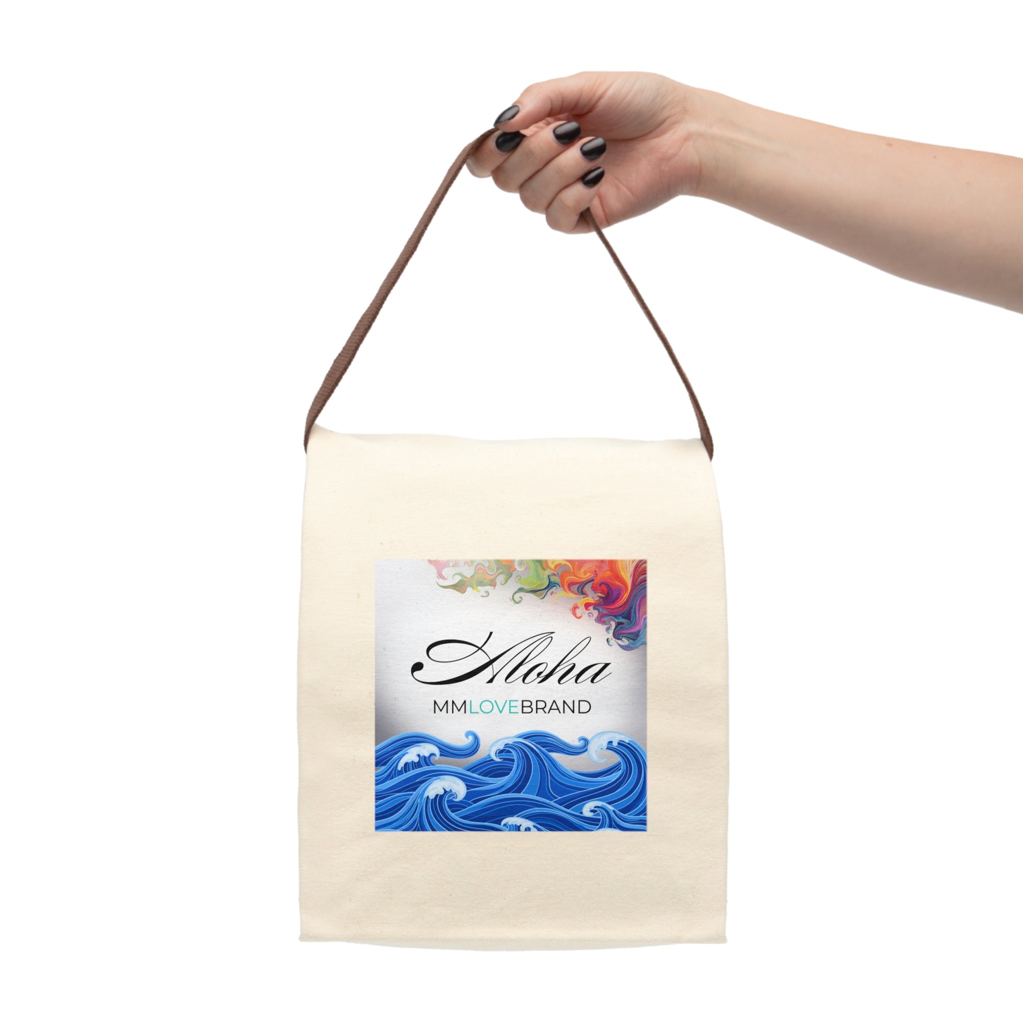 Aloha Canvas Lunch Bag With Strap | Aloha Collection | MMLoveBrand