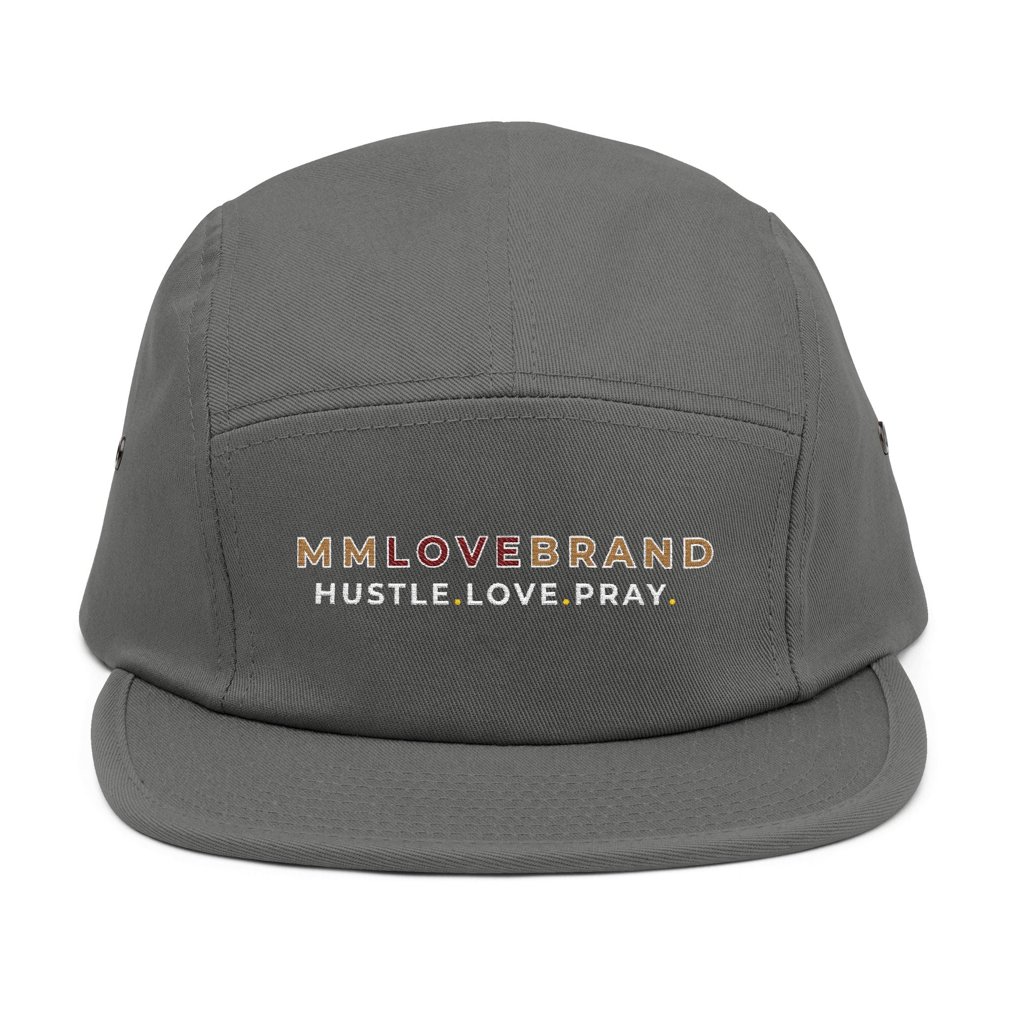 Hustle Love Pray 5 Panel Cap (Embroidery)| Bay Area Vibes & Sports Collection | Don't Give Up Collection | MMLoveBrand