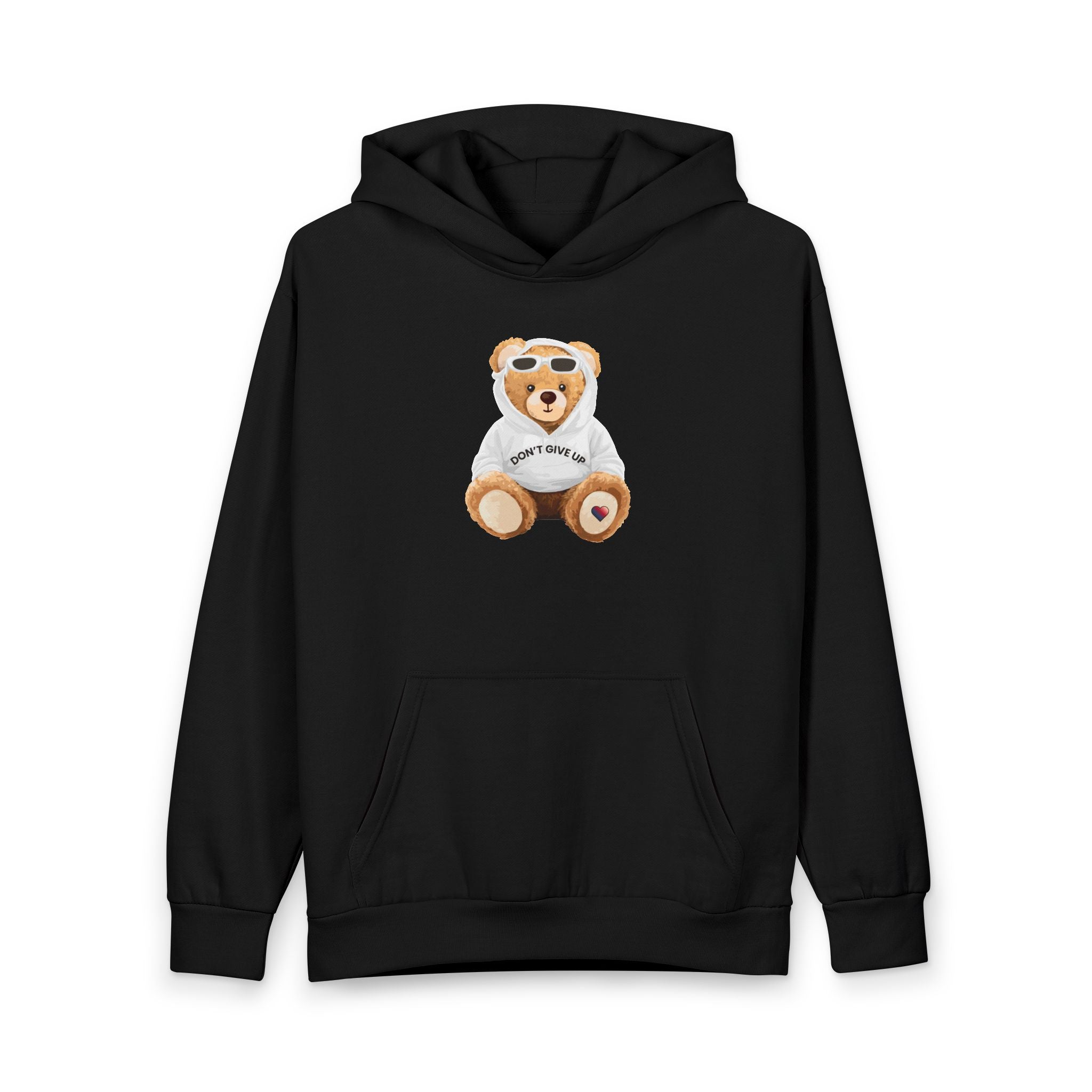 Don't Give Up Bae Bear Urban Pullover Hoodie | Christian Faith Apparel | Hustle Love Pray | Don't Give Up Collection | Bae Bear Collection | MMLoveBrand
