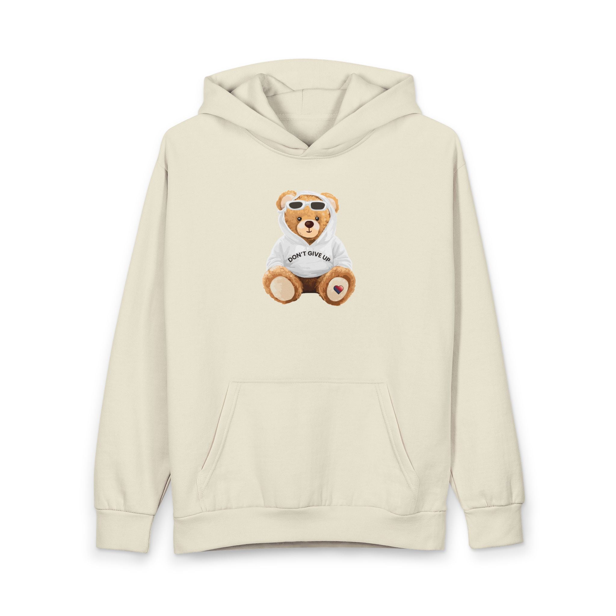 Don't Give Up Bae Bear Urban Pullover Hoodie | Christian Faith Apparel | Hustle Love Pray | Don't Give Up Collection | Bae Bear Collection | MMLoveBrand