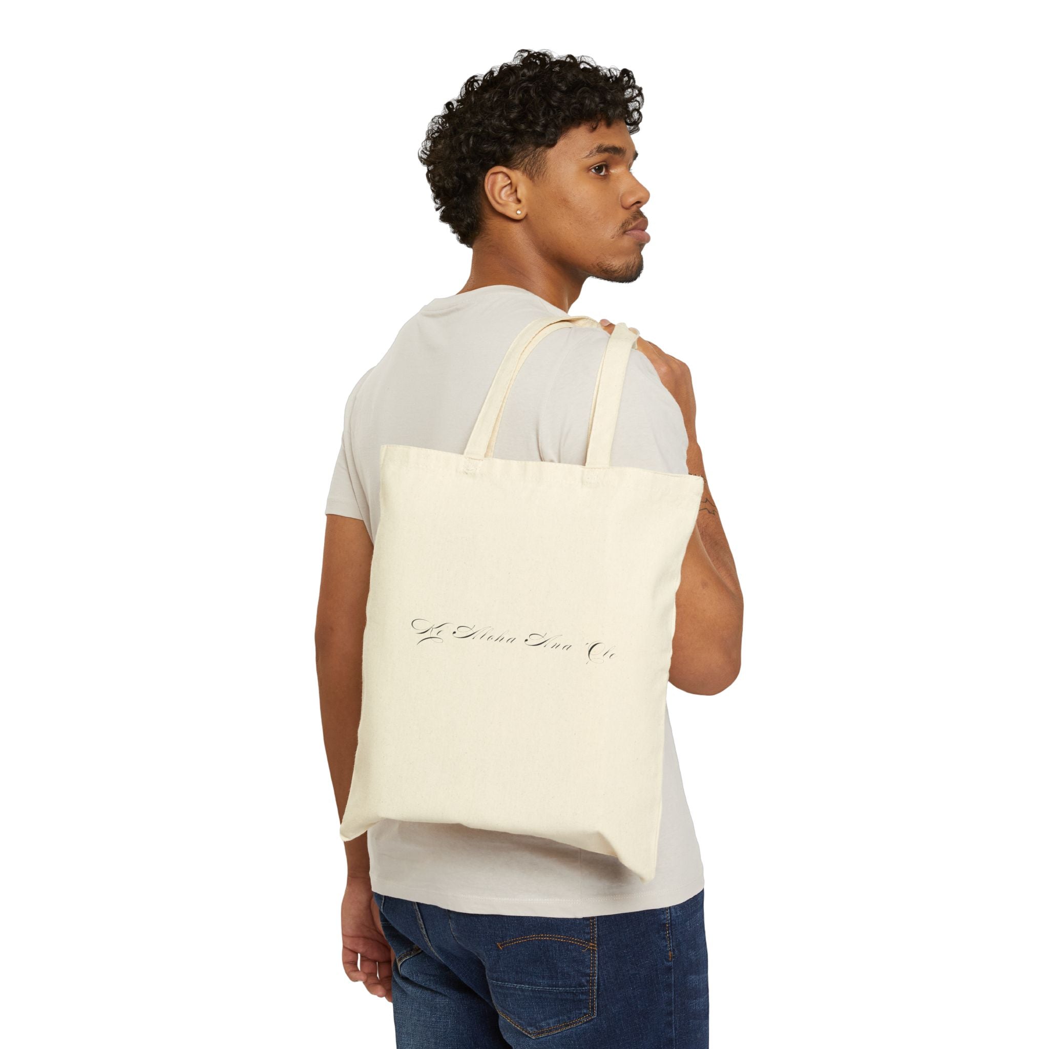 Aloha Cotton Canvas Tote Bag | Ke Aloha Ana 'Ole Tote Bag | Hawaiian Tote Bag | Aloha Street Club Collection | MMLoveBrand
