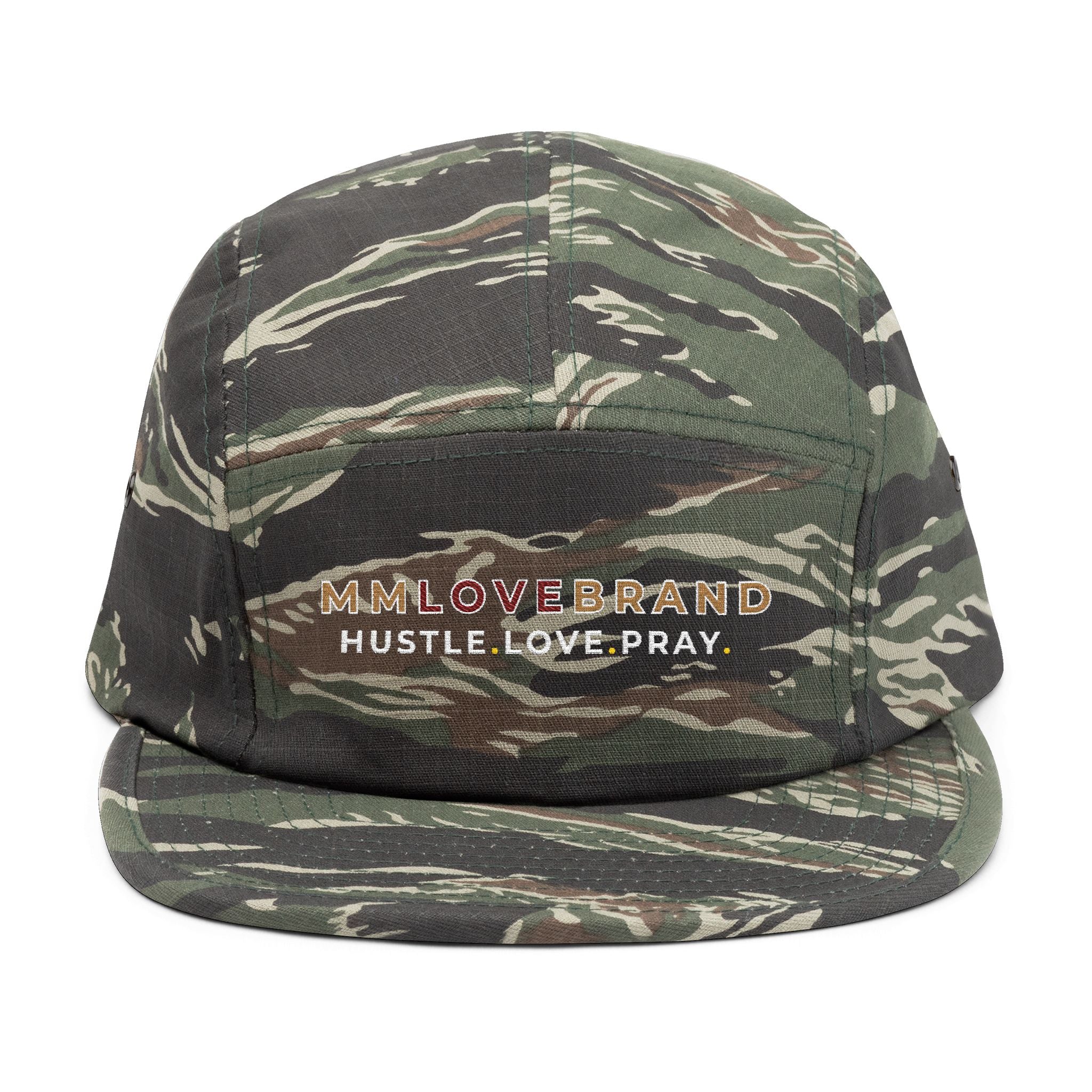 Hustle Love Pray 5 Panel Cap (Embroidery)| Bay Area Vibes & Sports Collection | Don't Give Up Collection | MMLoveBrand