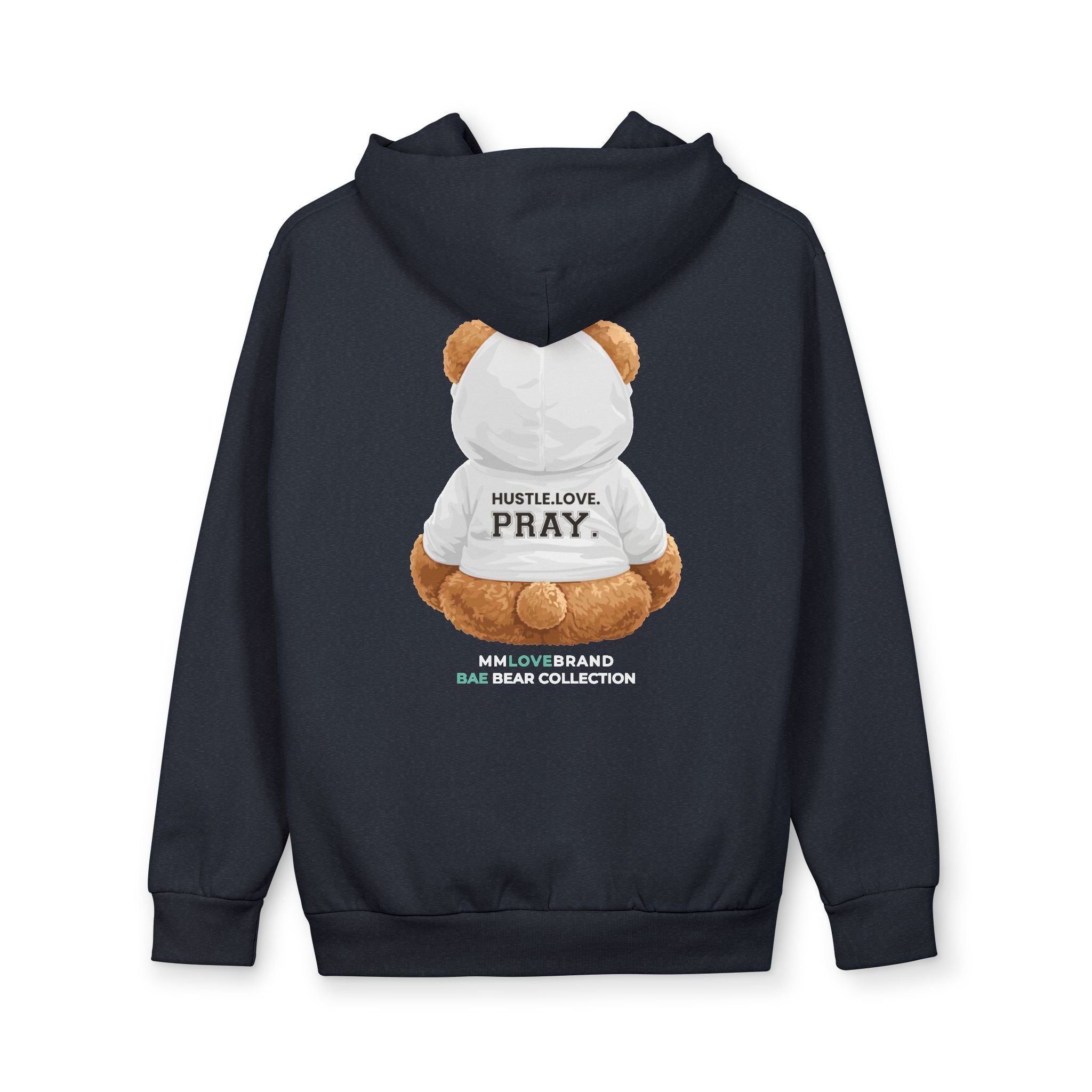 Don't Give Up Bae Bear Urban Pullover Hoodie | Christian Faith Apparel | Hustle Love Pray | Don't Give Up Collection | Bae Bear Collection | MMLoveBrand