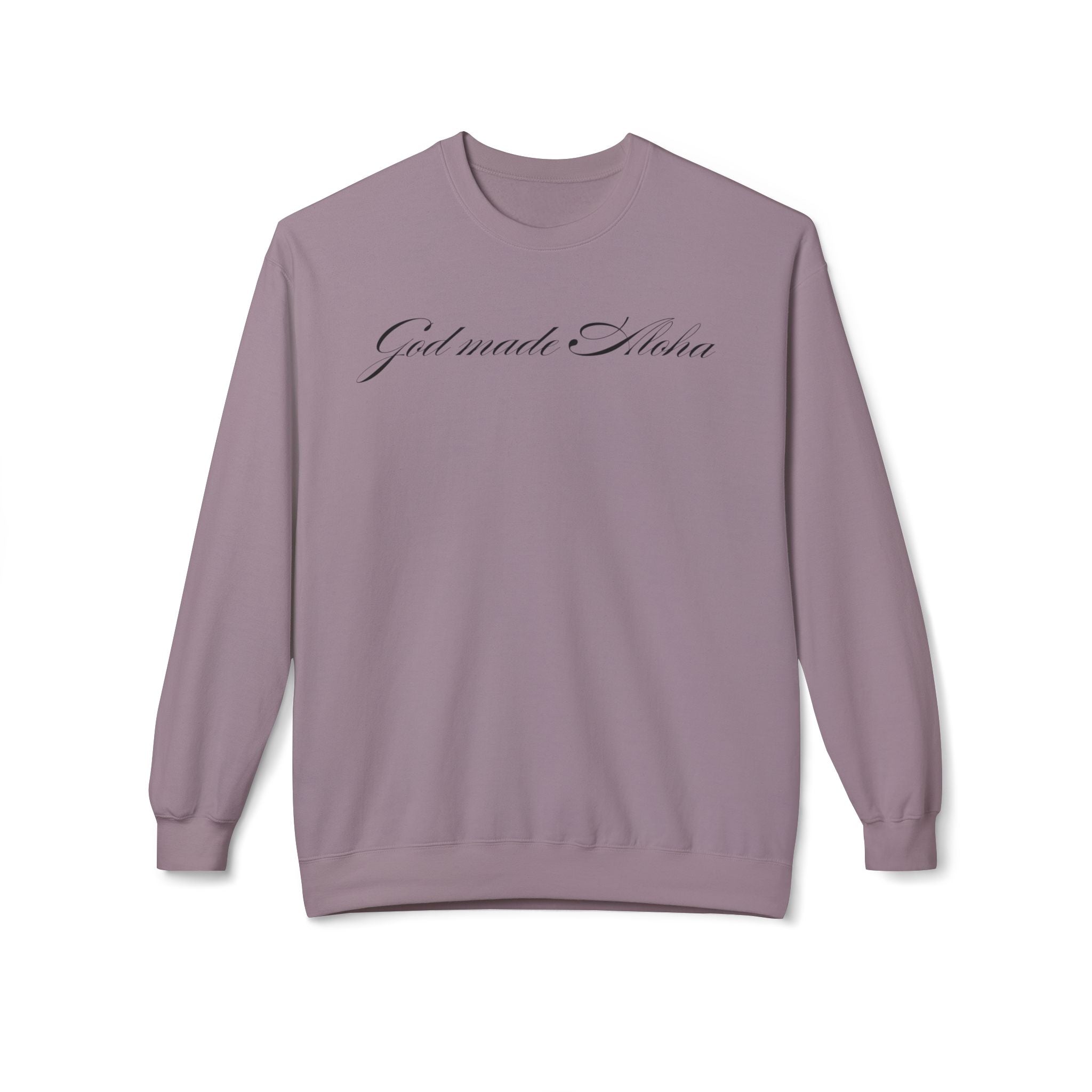 God made Aloha Soft Style Fleece Crewneck Sweatshirt | Christian Faith Apparel | Aloha Street Club Collection | MMLoveBrand