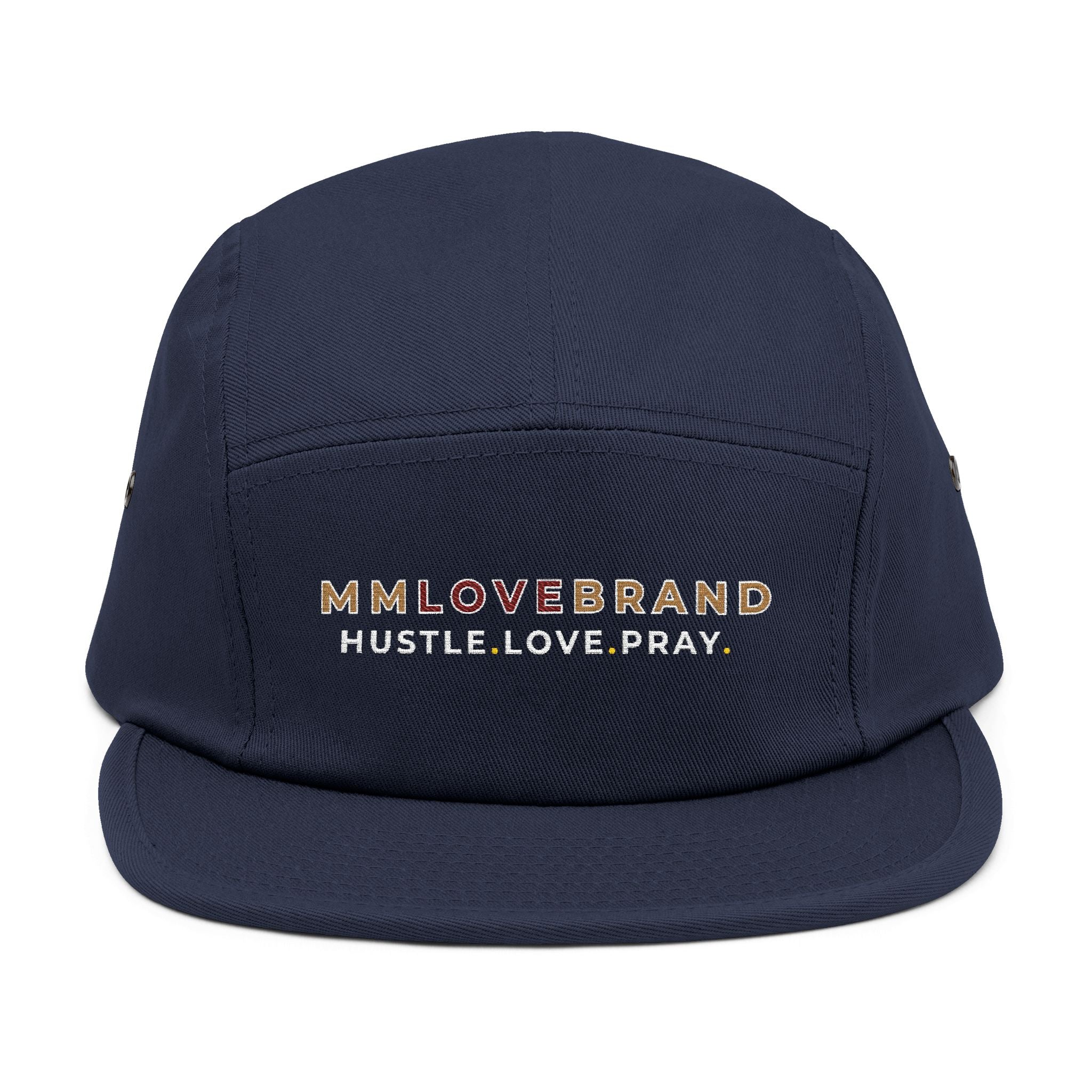 Hustle Love Pray 5 Panel Cap (Embroidery)| Bay Area Vibes & Sports Collection | Don't Give Up Collection | MMLoveBrand