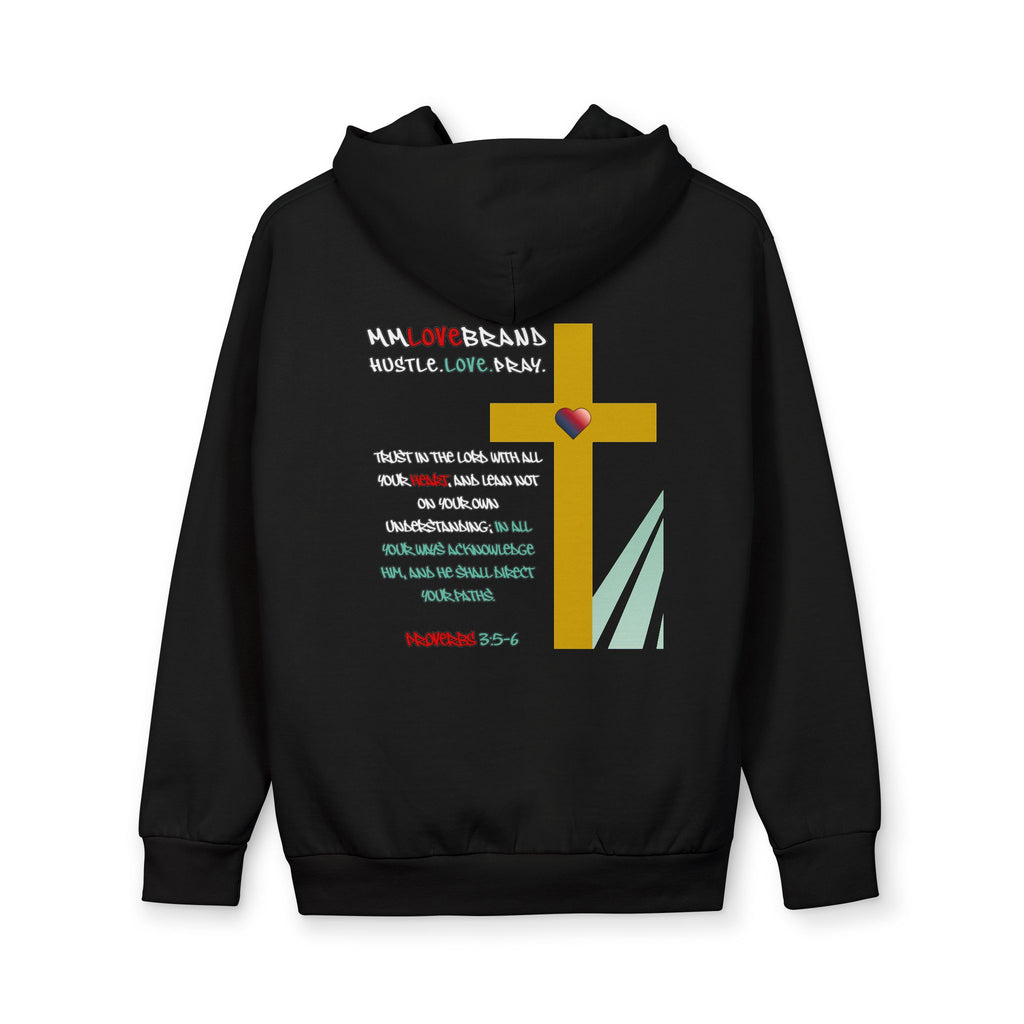 Don't Give Up Cross Urban Pullover Hoodie | Christian Faith Apparel | Prayer Hoodie | Hustle Love Pray | Don't Give Up Collection | MMLoveBrand