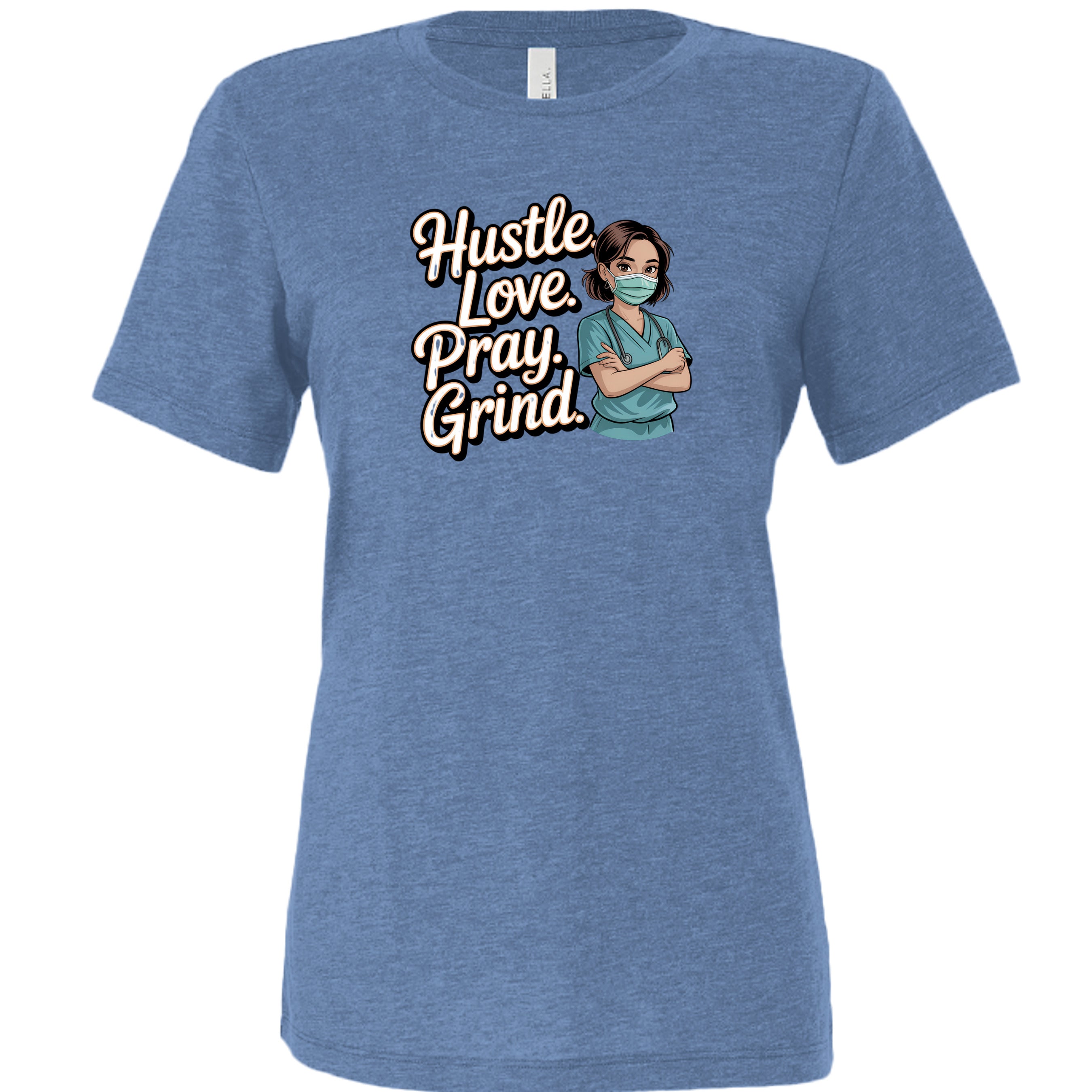 Blue Triblend - 6413 - FRONT